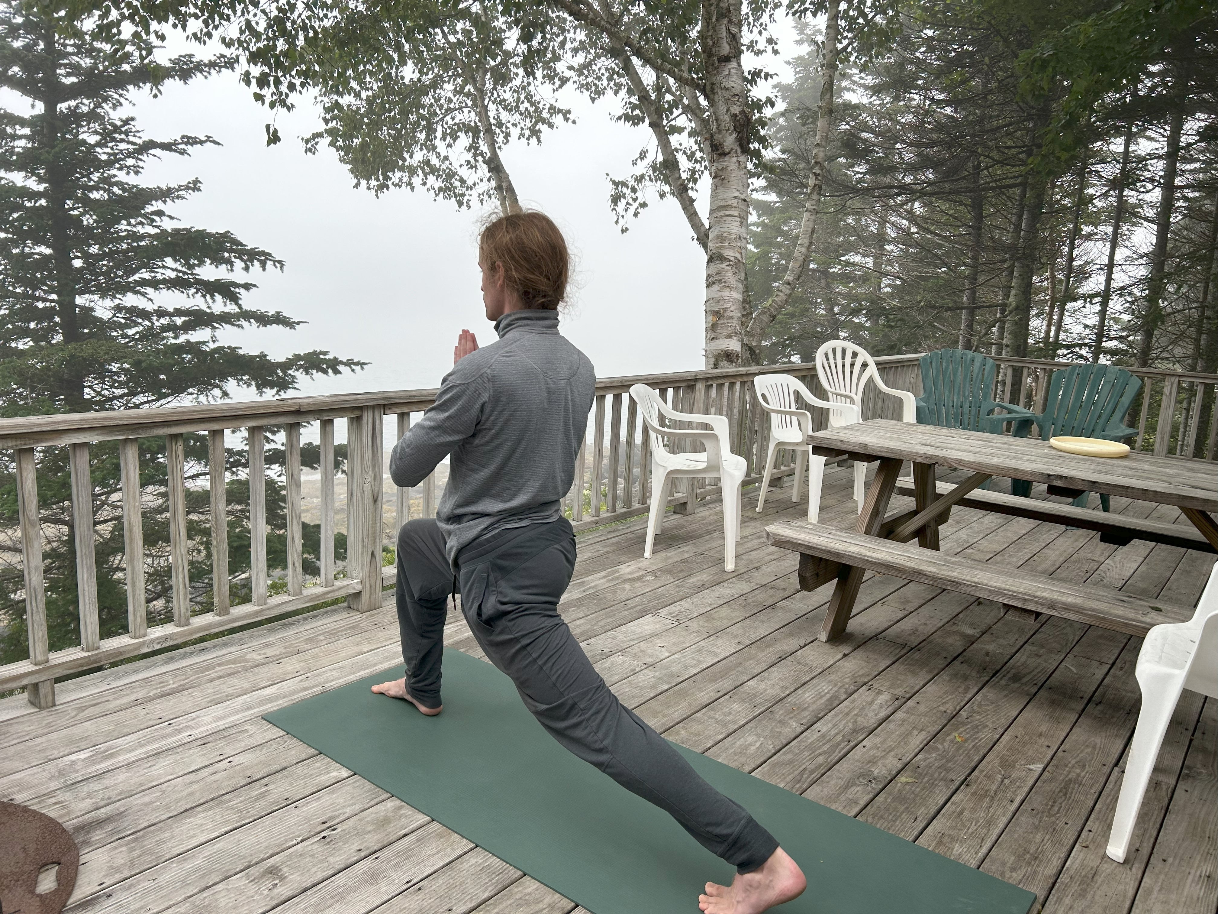 Sebastian doing yoga