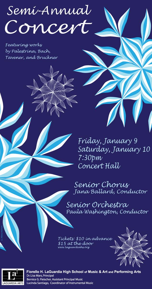 A poster for an art show and concert