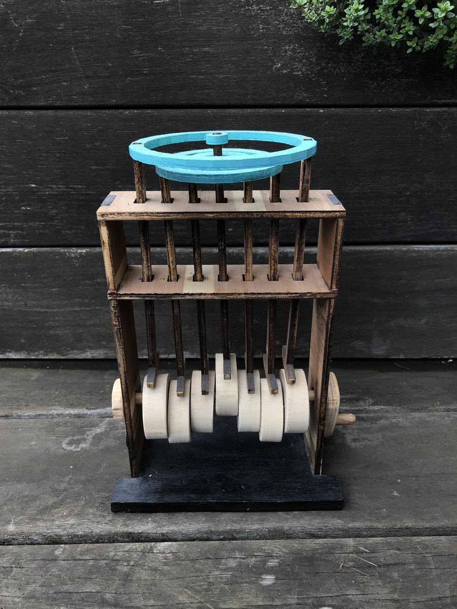 Some woven pipe cleaner sculptures, by Sebastian