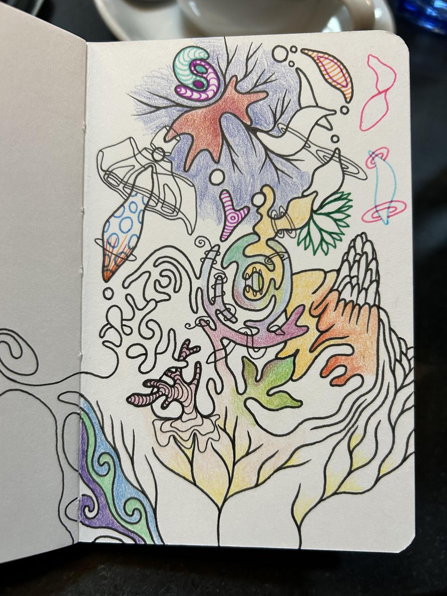 A sketchbook drawing by Sebastian